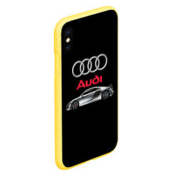 Чехол iPhone XS Max матовый AUDI, цвет: 3D-желтый — фото 2