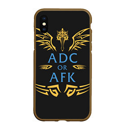 Чехол iPhone XS Max матовый ADC of AFK, цвет: 3D-коричневый