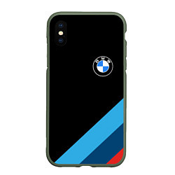 Чехол iPhone XS Max матовый BMW, цвет: 3D-темно-зеленый