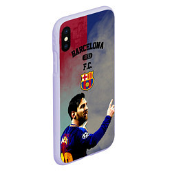 Чехол iPhone XS Max матовый Messi, цвет: 3D-светло-сиреневый — фото 2