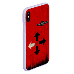 Чехол iPhone XS Max матовый THREE DAYS GRACE RED, цвет: 3D-светло-сиреневый — фото 2