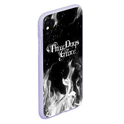 Чехол iPhone XS Max матовый Three Days Grace, цвет: 3D-светло-сиреневый — фото 2