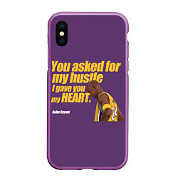 Чехол iPhone XS Max матовый Kobe Bryant, цвет: 3D-фиолетовый