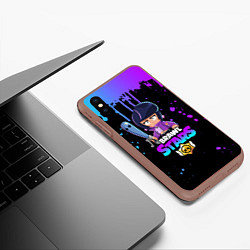 Чехол iPhone XS Max матовый BRAWL STARS BIBI, цвет: 3D-коричневый — фото 2