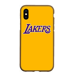 Чехол iPhone XS Max матовый Kobe Bryant, цвет: 3D-коричневый