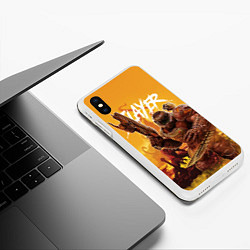 Чехол iPhone XS Max матовый Doom Slayer, цвет: 3D-белый — фото 2