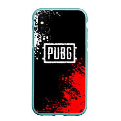 Чехол iPhone XS Max матовый PUBG, цвет: 3D-мятный