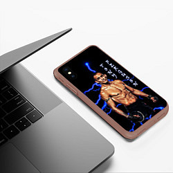 Чехол iPhone XS Max матовый TONY FERGUSON, цвет: 3D-коричневый — фото 2