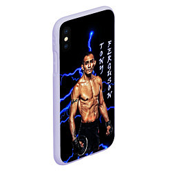 Чехол iPhone XS Max матовый TONY FERGUSON, цвет: 3D-светло-сиреневый — фото 2