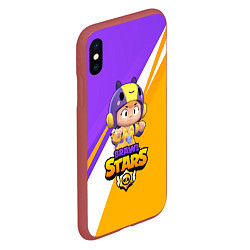 Чехол iPhone XS Max матовый BRAWL STARS BEA, цвет: 3D-красный — фото 2