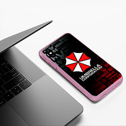 Чехол iPhone XS Max матовый RESIDENT EVIL UMBRELLA CORP, цвет: 3D-розовый — фото 2