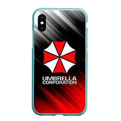 Чехол iPhone XS Max матовый UMBRELLA CORP, цвет: 3D-мятный