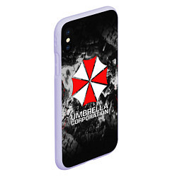 Чехол iPhone XS Max матовый UMBRELLA CORP, цвет: 3D-светло-сиреневый — фото 2