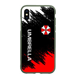 Чехол iPhone XS Max матовый UMBRELLA CORP, цвет: 3D-темно-зеленый