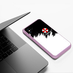 Чехол iPhone XS Max матовый UMBRELLA CORP, цвет: 3D-сиреневый — фото 2