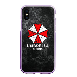 Чехол iPhone XS Max матовый UMBRELLA CORP, цвет: 3D-сиреневый