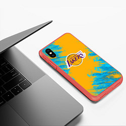 Чехол iPhone XS Max матовый Kobe Bryant, цвет: 3D-красный — фото 2