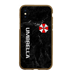 Чехол iPhone XS Max матовый UMBRELLA CORP, цвет: 3D-коричневый