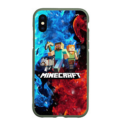 Чехол iPhone XS Max матовый Minecraft Майнкрафт