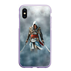 Чехол iPhone XS Max матовый ASSASSIN'S CREED, цвет: 3D-светло-сиреневый