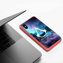 Чехол iPhone XS Max матовый ASSASSINS CREED, цвет: 3D-красный — фото 2