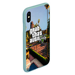 Чехол iPhone XS Max матовый GTA 5, цвет: 3D-мятный — фото 2