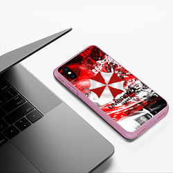 Чехол iPhone XS Max матовый UMBRELLA CORP, цвет: 3D-розовый — фото 2