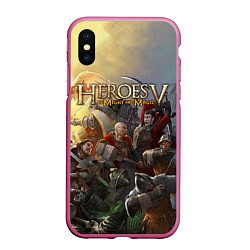 Чехол iPhone XS Max матовый Heroes of Might and Magic, цвет: 3D-малиновый