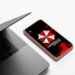 Чехол iPhone XS Max матовый UMBRELLA CORP, цвет: 3D-коричневый — фото 2