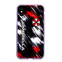 Чехол iPhone XS Max матовый UMBRELLA CORPORATION, цвет: 3D-светло-сиреневый