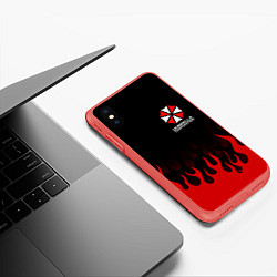 Чехол iPhone XS Max матовый UMBRELLA CORPORATION, цвет: 3D-красный — фото 2
