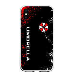 Чехол iPhone XS Max матовый UMBRELLA CORPORATION, цвет: 3D-белый