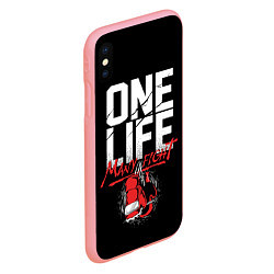 Чехол iPhone XS Max матовый One Life Many Fight, цвет: 3D-баблгам — фото 2