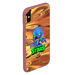 Чехол iPhone XS Max матовый Brawl stars, цвет: 3D-малиновый — фото 2