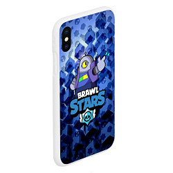 Чехол iPhone XS Max матовый BRAWL STARS RICOCHET, цвет: 3D-белый — фото 2