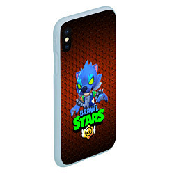 Чехол iPhone XS Max матовый Brawl stars, цвет: 3D-голубой — фото 2