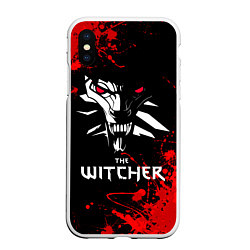 Чехол iPhone XS Max матовый THE WITCHER, цвет: 3D-белый