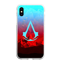 Чехол iPhone XS Max матовый ASSASSINS CREED, цвет: 3D-белый