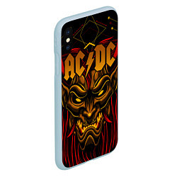 Чехол iPhone XS Max матовый ACDC, цвет: 3D-голубой — фото 2