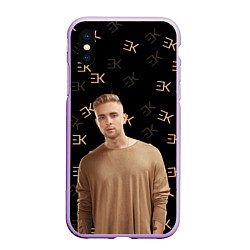 Чехол iPhone XS Max матовый Егор Крид, цвет: 3D-сиреневый