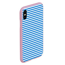 Чехол iPhone XS Max матовый Тельняшка ВДВ, цвет: 3D-розовый — фото 2