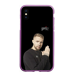 Чехол iPhone XS Max матовый Егор Крид, цвет: 3D-фиолетовый