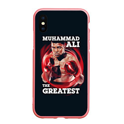 Чехол iPhone XS Max матовый Muhammad Ali, цвет: 3D-баблгам