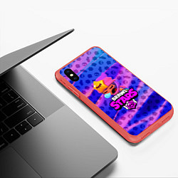 Чехол iPhone XS Max матовый BRAWL STARS:SANDY, цвет: 3D-красный — фото 2