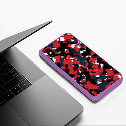 Чехол iPhone XS Max матовый КАМУФЛЯЖ, цвет: 3D-фиолетовый — фото 2