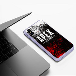 Чехол iPhone XS Max матовый APEX LEGENDS, цвет: 3D-светло-сиреневый — фото 2
