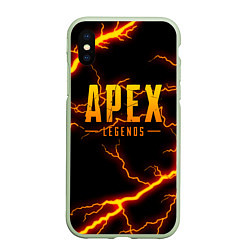 Чехол iPhone XS Max матовый APEX LEGENDS, цвет: 3D-салатовый