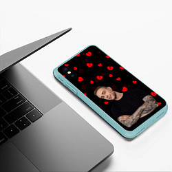 Чехол iPhone XS Max матовый Егор Крид, цвет: 3D-мятный — фото 2