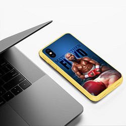 Чехол iPhone XS Max матовый Mayweather, цвет: 3D-желтый — фото 2