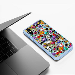 Чехол iPhone XS Max матовый Stickerboom, цвет: 3D-голубой — фото 2